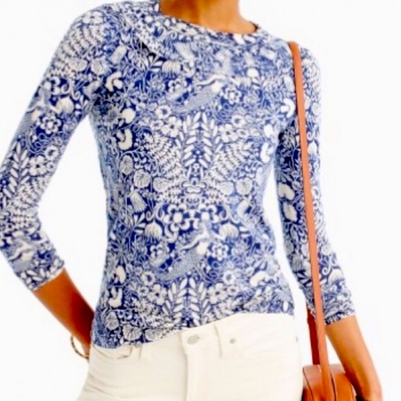 J. Crew Sweaters - J. Crew Merino Wool Mermaid Toile Sweater size L
